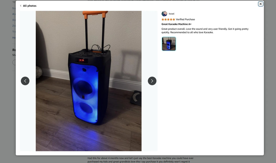 Karaoke Machine, Portable Bluetooth Speaker with 2 Wireless Karaoke Microphones, Karaoke Machine for Adults Kids for Home Party
