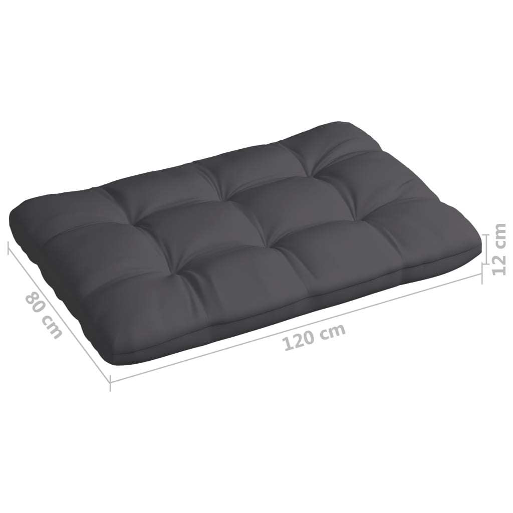 vidaXL Pallet Sofa Cushion Anthracite 47.2"x31.5"x3.9"