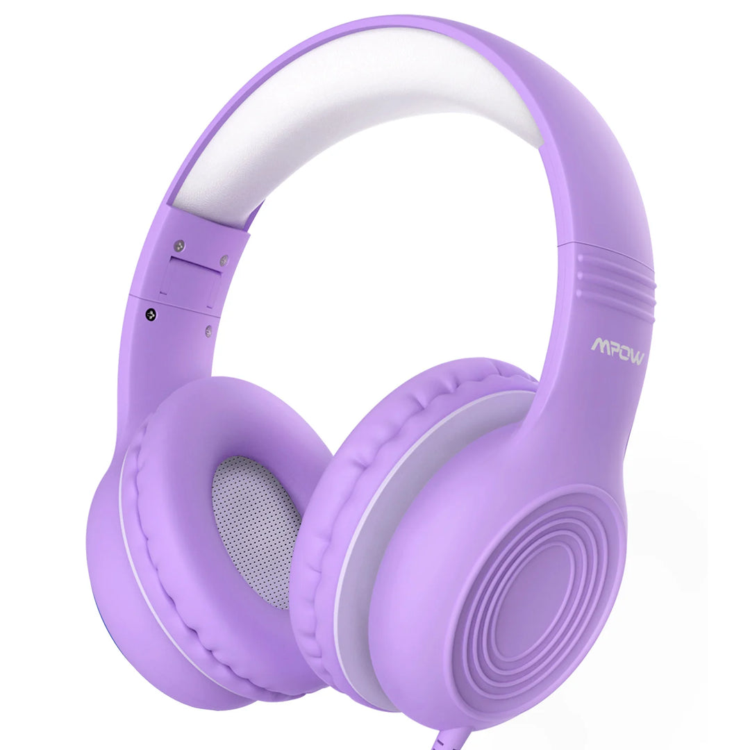 Mpow CH6S Wired Headphones For Kids With Microphone Max 85dB Food Grade Material Over-Ear Kids Headphones For iPad Kindle Phones