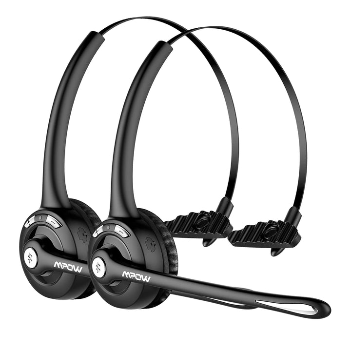 1/2 pack Mpow Pro Office Wireless Bluetooth V5.0 headphone With Microphone 13H Talking Time For Driver Call Center Skype Office