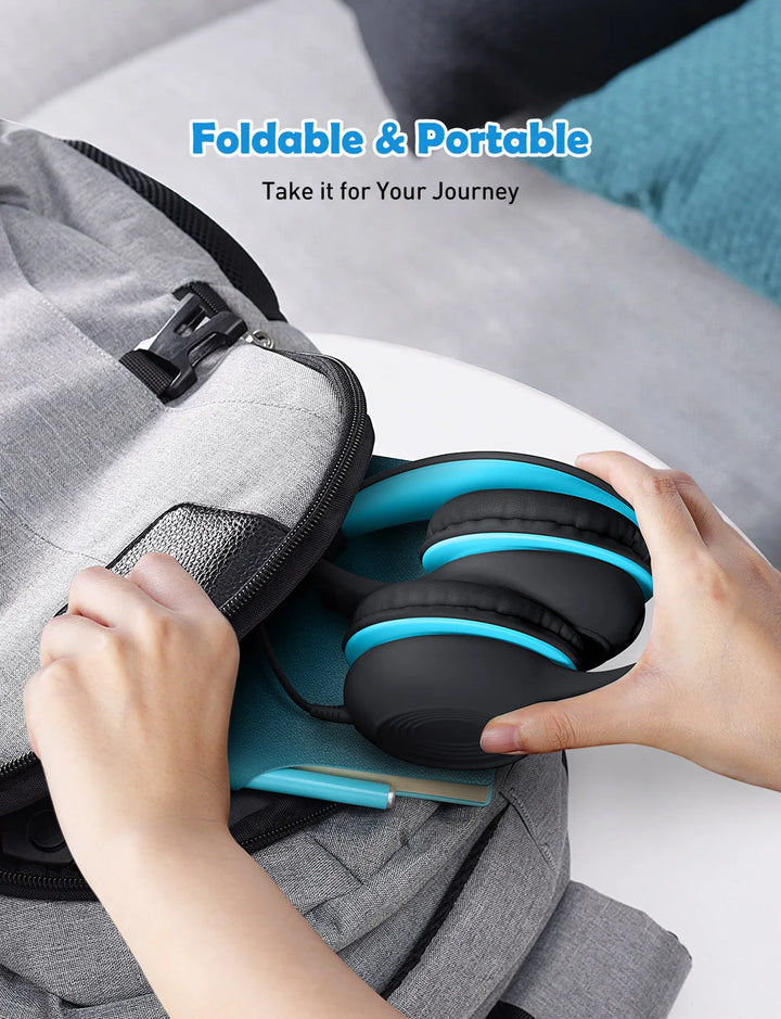 Mpow CH6S Wired Headphones For Kids With Microphone Max 85dB Food Grade Material Over-Ear Kids Headphones For iPad Kindle Phones
