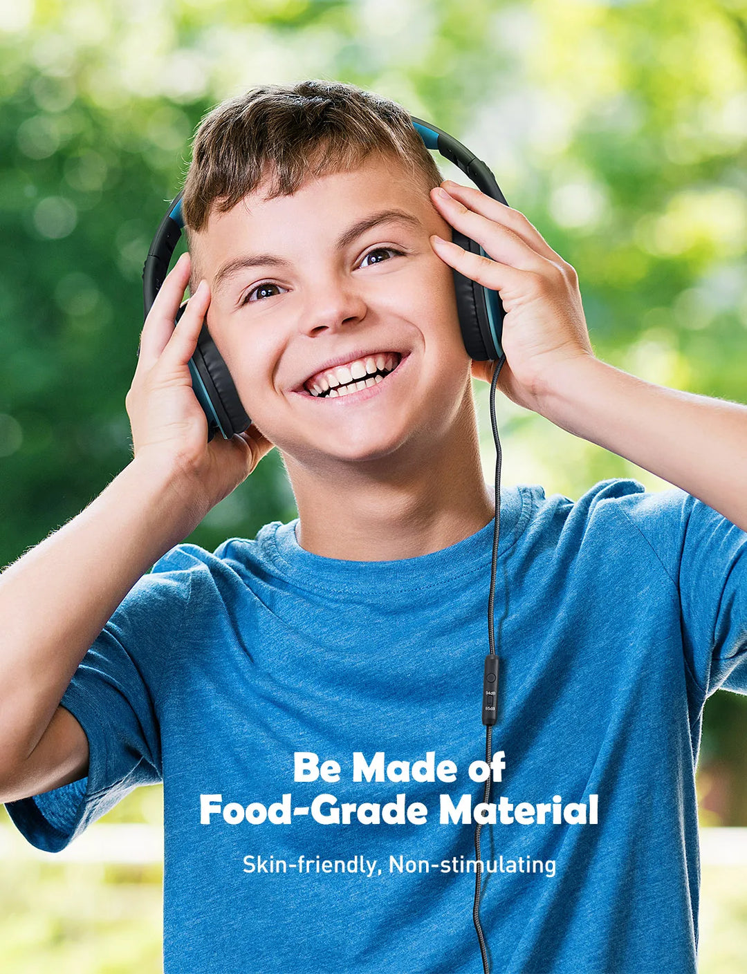 Mpow CH6S Wired Headphones For Kids With Microphone Max 85dB Food Grade Material Over-Ear Kids Headphones For iPad Kindle Phones