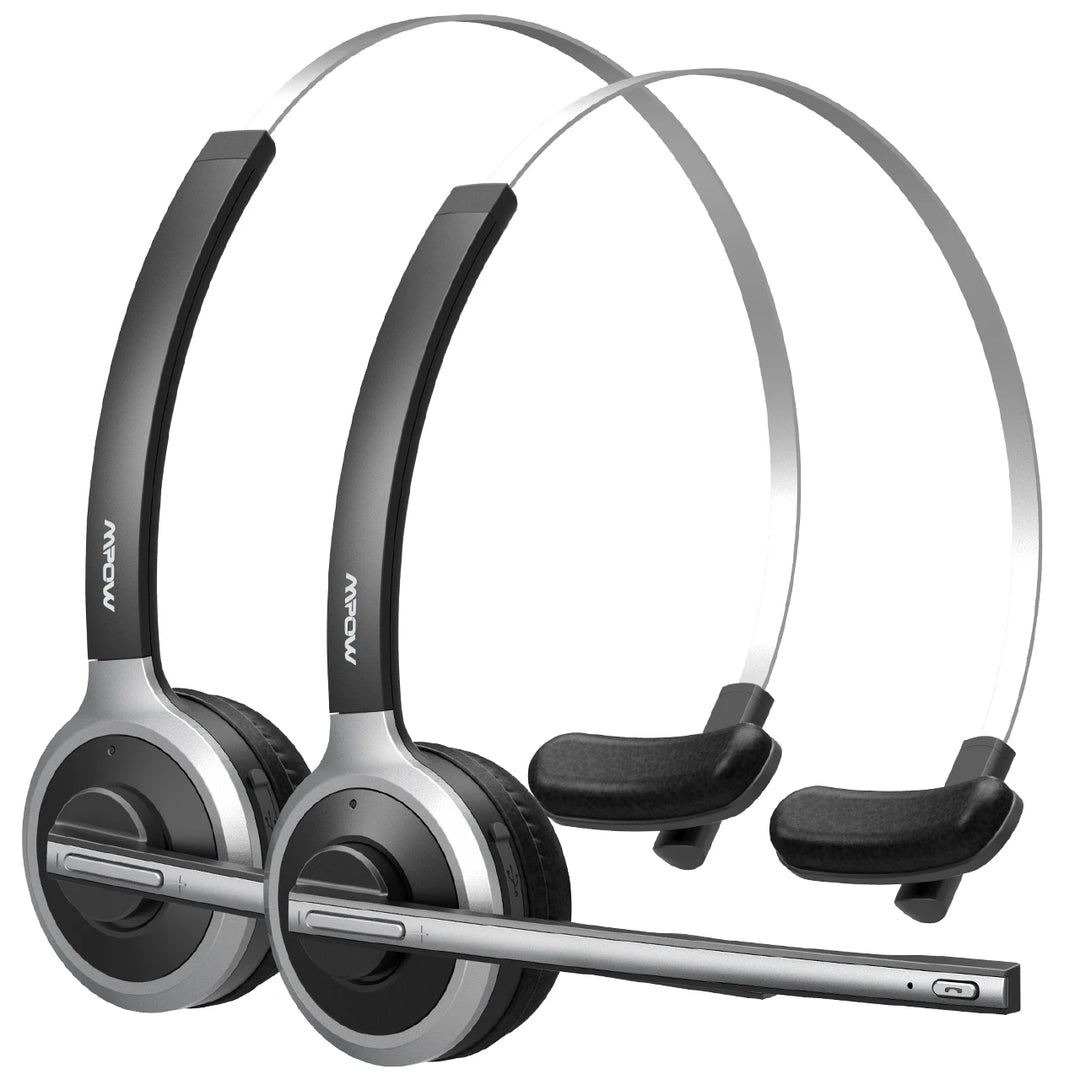 1/2PCS Mpow M5 Wireless Headphones Bluetooth Headset with Mic Noise Canceling Computer Headphone for PC Laptop Truck Driver Call