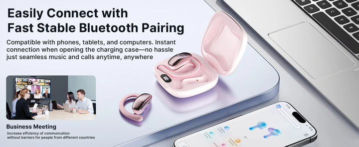 AI Language Translating Earbuds with 144 Languages Real Time Translator Earphone OWS Headphone Ear Buds for Business