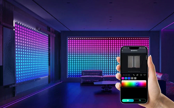 Smart Curtain Lights String App Controlled LED Window Hanging Curtain Lights 300/200 LED RGB Color Music Pattern  Change Display