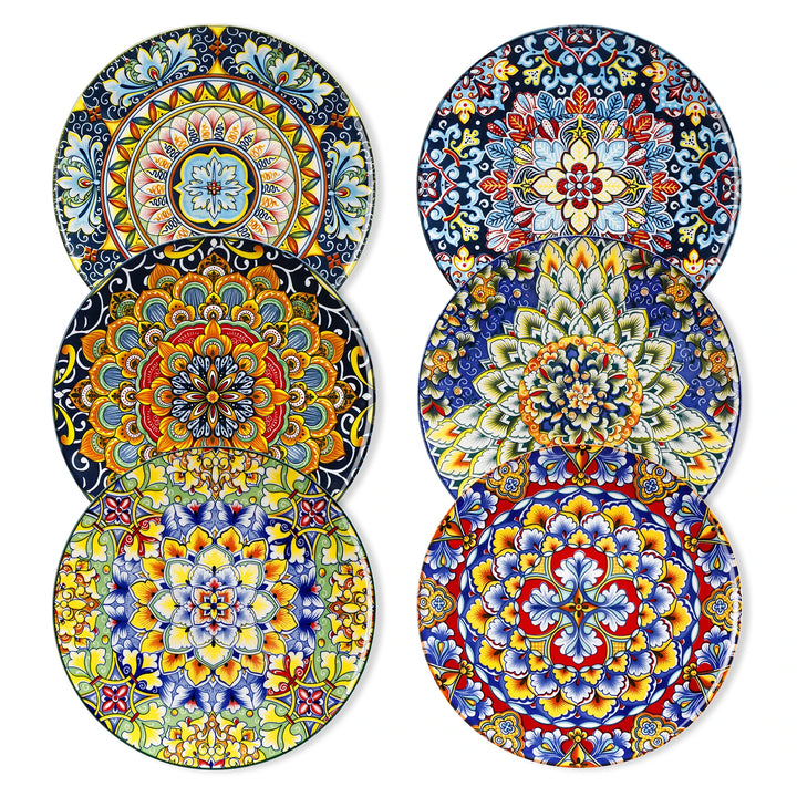 vancasso 6/12 Piece Porcelain Dinner Plates Crockery Breakfast Plate Set Scratch Resistant Flat Plates Dinnerware Set for 6