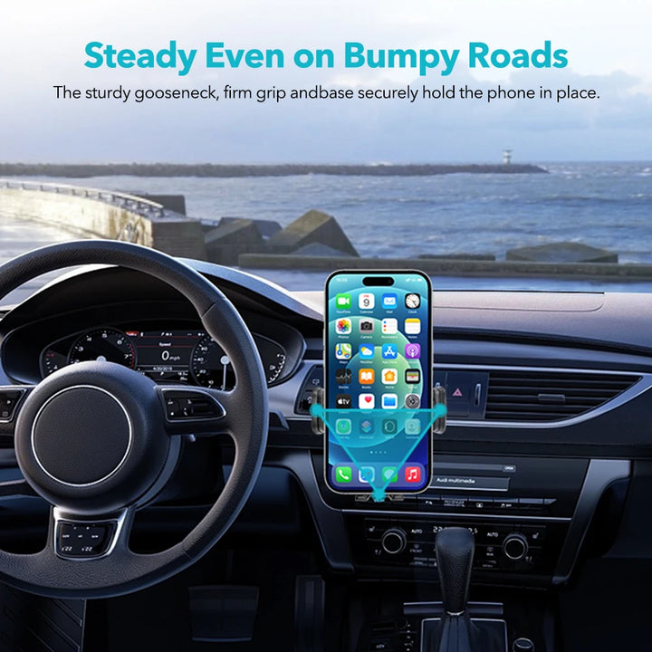 Mpow CA104 Universal Car Phone Mount Windshield Dashboard Car Phone Holder with Long Gooseneck for iPhone 14 15 Plus Samsung