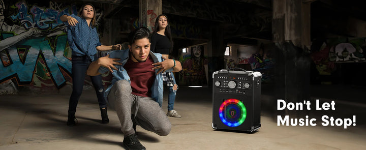 FanFun Karaoke Speaker with 3 Wireless Microphone, Bluetooth Speaker with LED Light, Portable Outdoor Party Speaker