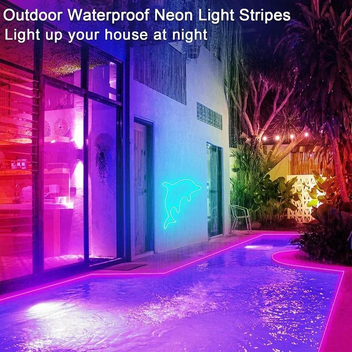 Smart Neon LED Strip Light App Control RGB Neon LED Backlight PC Game Room Decor Home Festival Outdoor Atmosphere Lighting