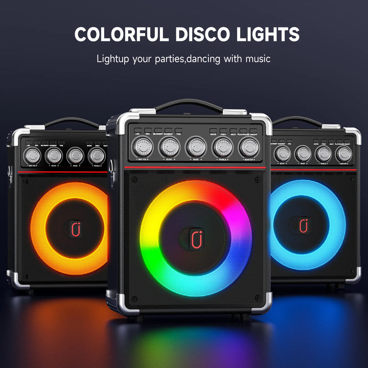Dual Wireless Microphone with Satchel Bluetooth Karaoke Audio, TX05 with Bt, Usb, Tf Card, Fm, Recording, with Tws,Reverberation