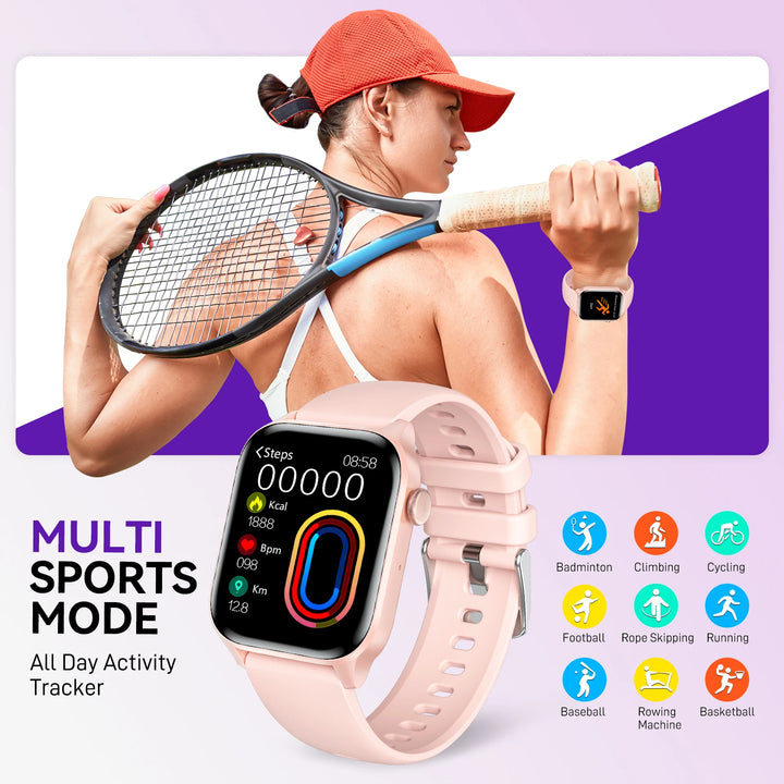 EIGIIS Smart Watch for Women 1.85" HD Call Receive Touch Screen Smartwatch with Multiple Sports Modes