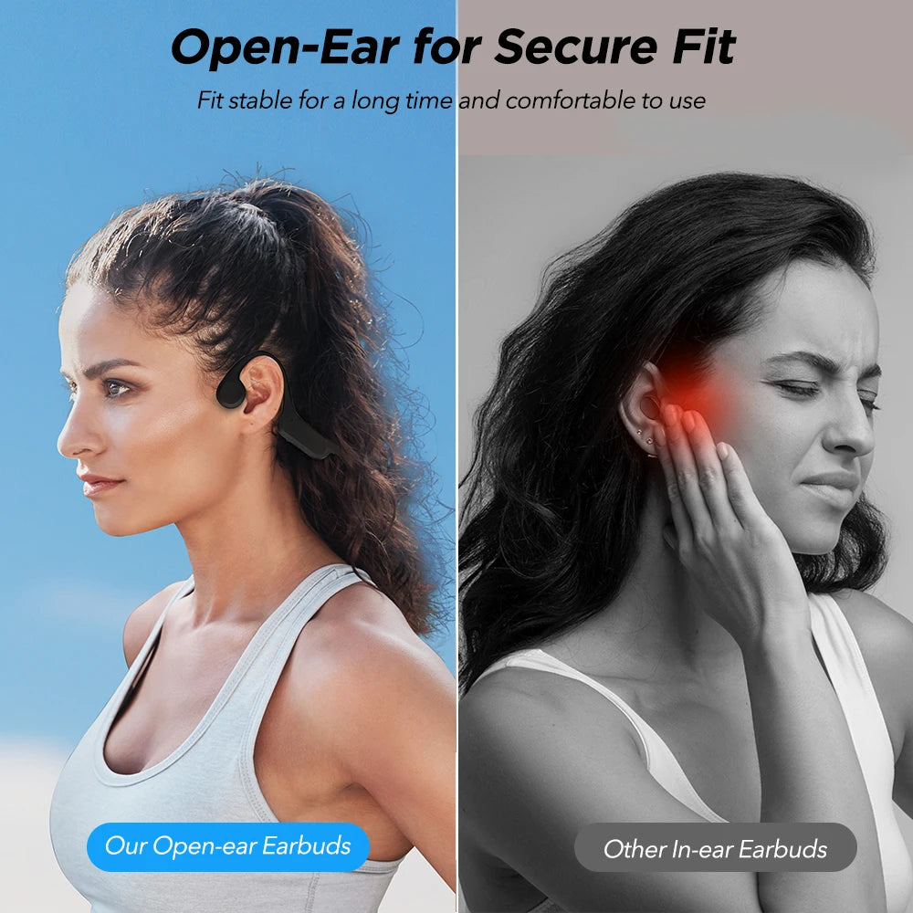 Mpow X14 Bone Conduction Sport Headphones Bluetooth 5.3 Wireless Earphone Handsfree IPX6 Waterproof TWS Headset with Mic for Gym