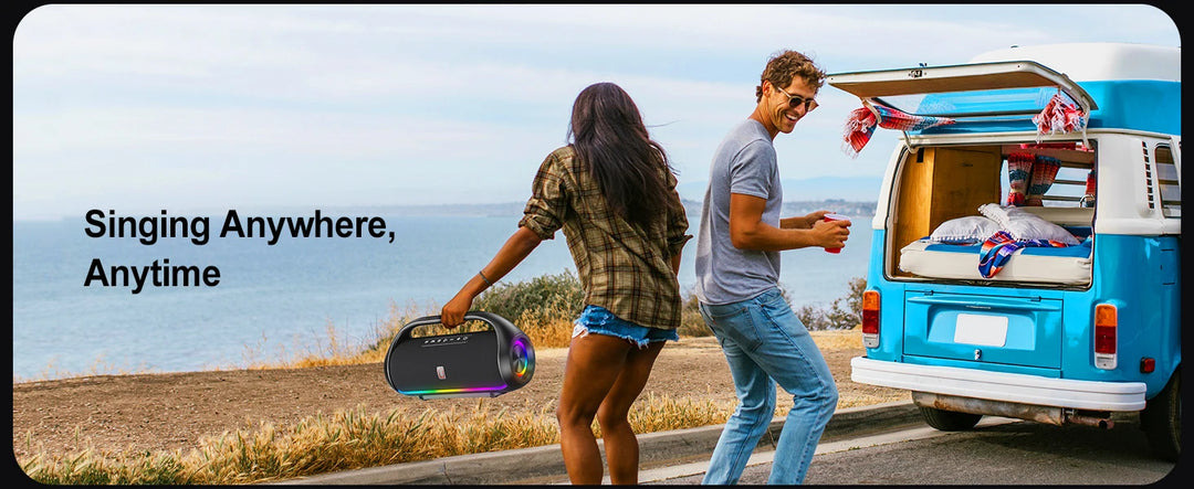 FanFun Bluetooth Speaker Output Power Bluetooth Speaker with Excellent Bass Performace Waterproof Camping Outdoor