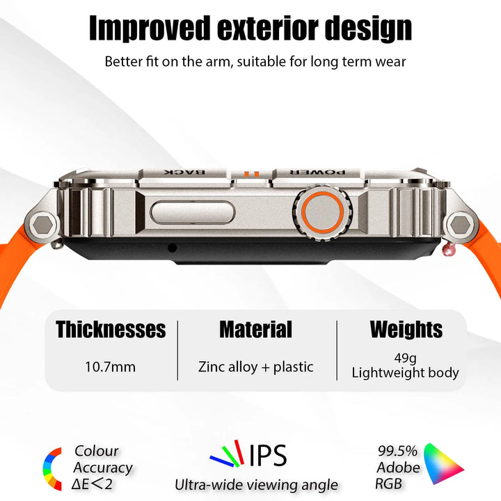 EIGIIS New Military Smart Watch 100+ Sports Modes Health Monitor Bluetooth Call IP67 Waterproof KR88