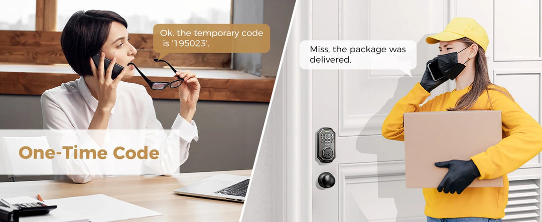 Arpha Smart Door Lock Keyless Entry Lock 100 Codes Bluetooth Door w/ 2 Door handles Home Security Hotel Electronic Password Lock