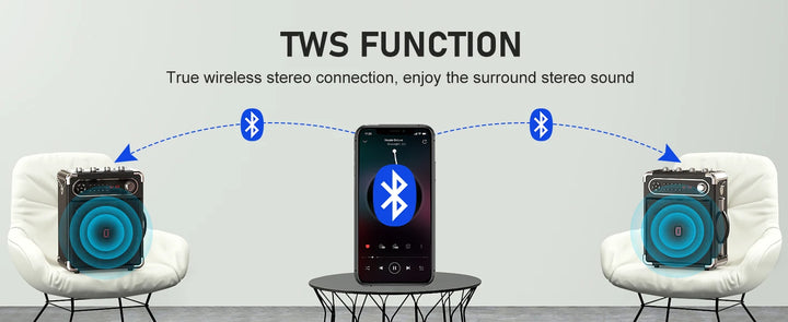 Bluetooth Karaoke Machine, Home Karaoke System, Wireless Speaker with FM Radio, 2 Karaoke Microphone, Remote Control