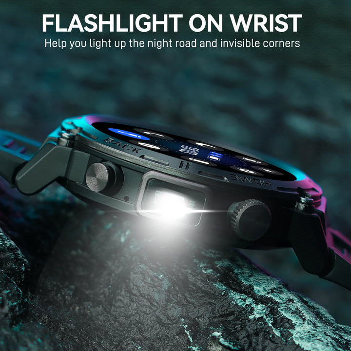 LaNikar KE3 Bluetooth Call Smart Watch Men Full Touch Screen Health Monitor Clock With Flashlight Men SmartWatch For ios Android