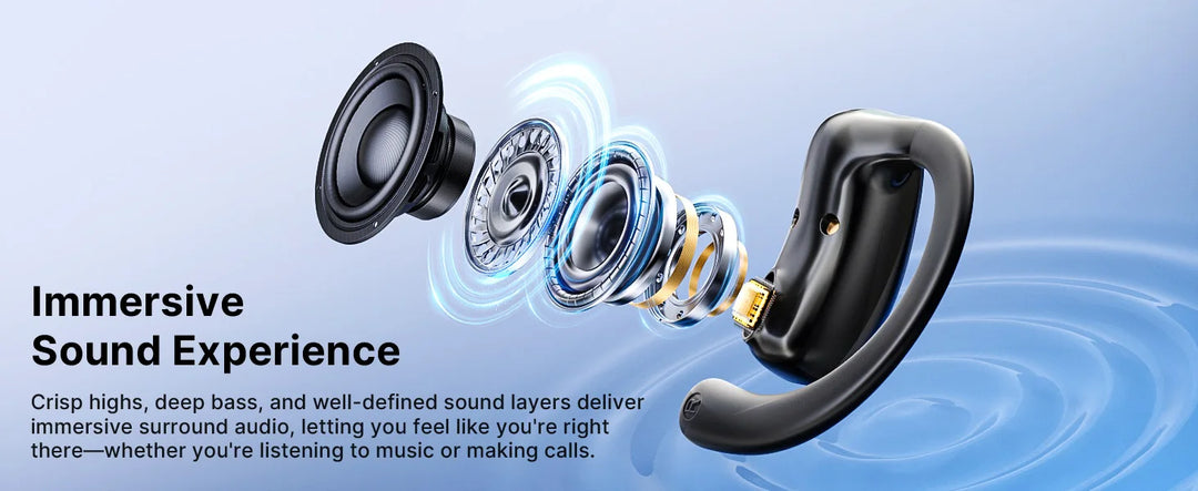 E1 5.4 AI Language Translation Headphones with 114 Languages Real Time Earbuds Translator OWS Ear Buds for Business Travel