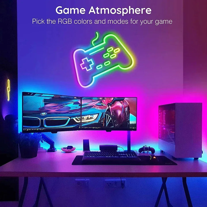 Smart Neon LED Strip Light App Control RGB Neon LED Backlight PC Game Room Decor Home Festival Outdoor Atmosphere Lighting