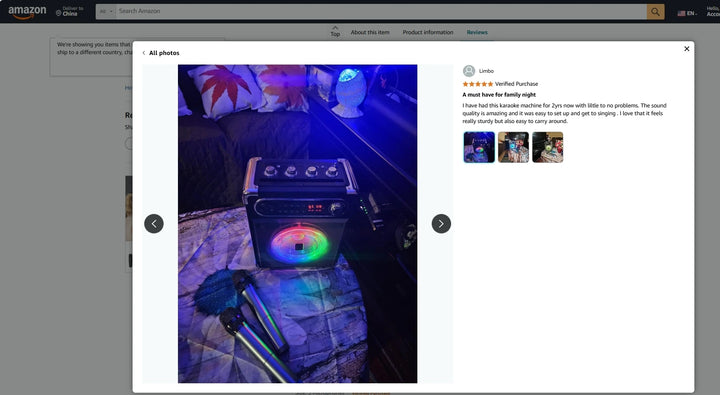 S55 Karaoke Machine with 2Wireless Microphones,Portable Bluetooth Speakers with Bass/Treble Adjustment,Pa System,Remote Control