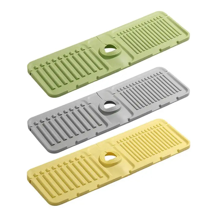 Kitchen Faucet Splash Pad Silicone Sink Faucet Splash Guard Mat Countertop Protector Sink Organizer Sponge Holder Bath Gadgets