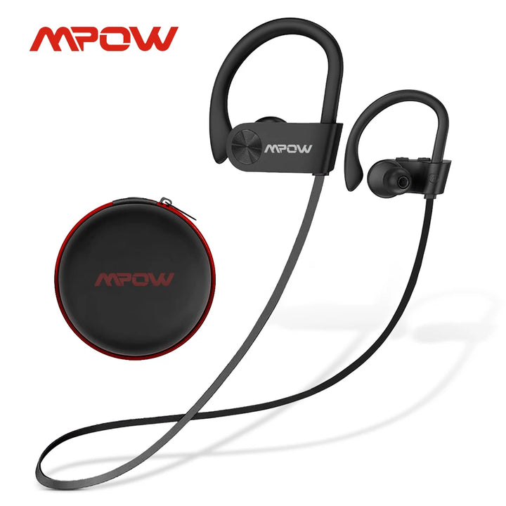 New Version Mpow Flame Sports Earphones IPX7 Waterproof Bluetooth V5.3 Earbuds 12 Hours Playtime & Noise Canceling Mic for iPhone
