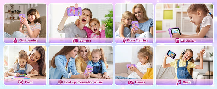 VATOS Kids Smart Phone Toy for Girls Boys Large 4" Touchscreen Cell Phone with Dual Cam Music Puzzle Game Learning Toy