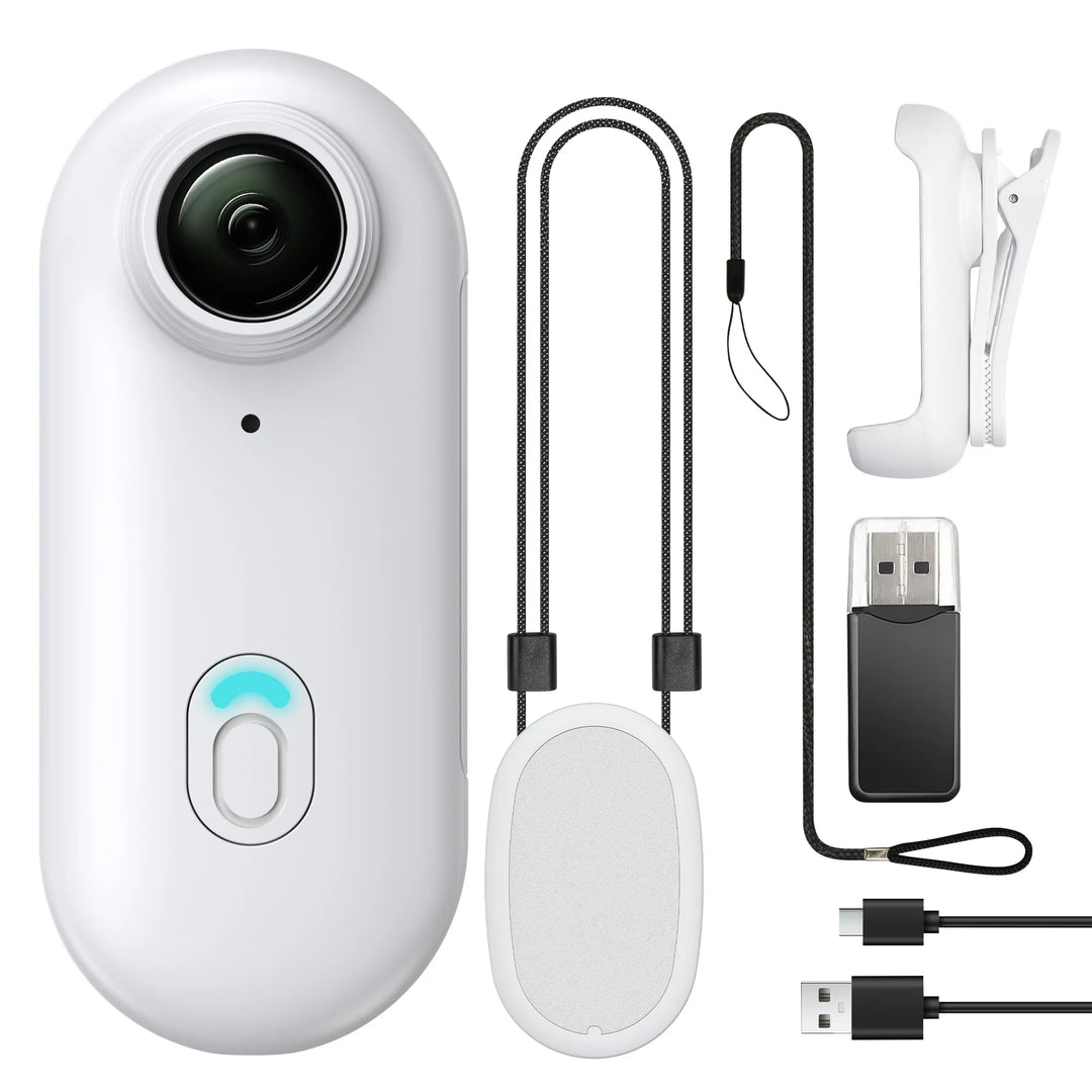 4K Mini WIFI Action Camera 128GB Thumb POV Portable Video Recorder with IPX7 Waterproof Camcorder Helmet Mount Vlogging (Black)