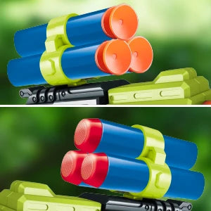 VATOS 2X Bow Arrow + Guns Toy For Kids LED Light Up Archery with Suction Cup Stand Target Dart Board Indoor Outdoor Game Toys