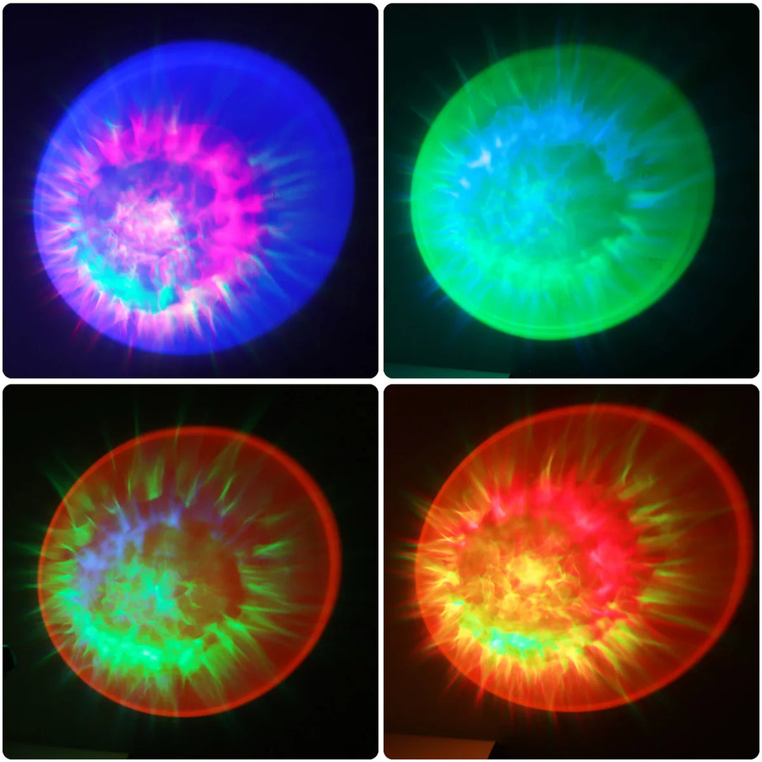 2025 New USB LED Projector Light, Modern Moire Pattern & Sunset Design, Adjustable Atmosphere Lighting With Remote Control