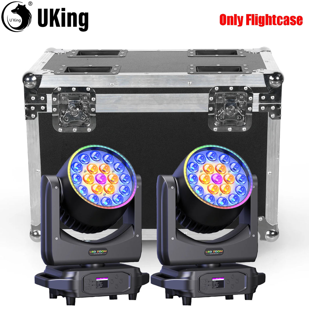 U'King Airline Case Premium Leather Airline Case Gator Case Customized Flightcase For 2Pcs 220W Moving Head Stage Lights
