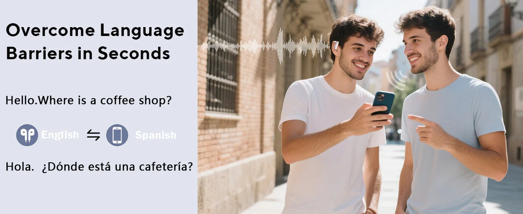 AI Language Translating Earbuds with 144 Languages Real Time Translator Earphone OWS Headphone Ear Buds for Business