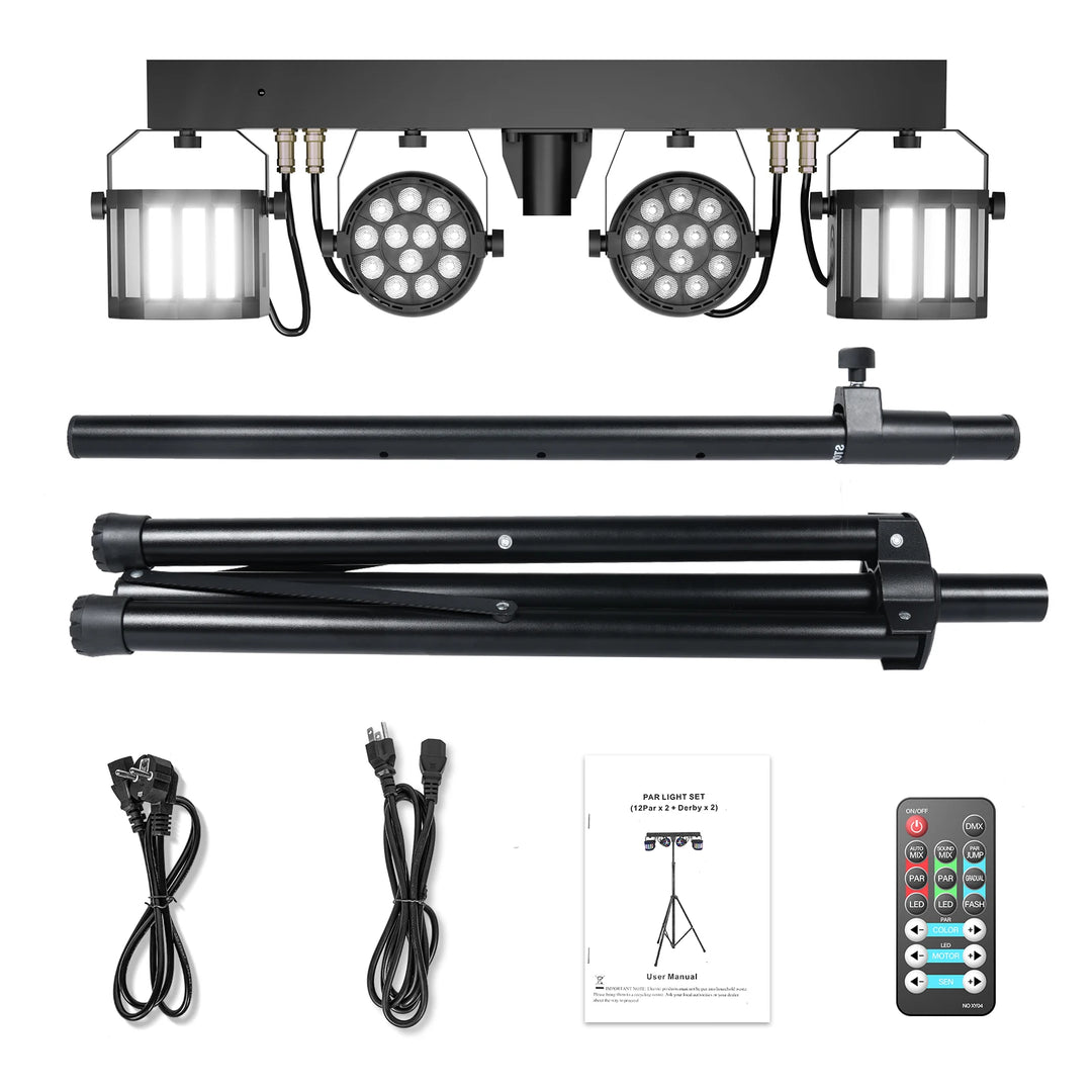 U`King Combination Bracket Lights 60W RGBW LED Par Light DMX Controlled Stage Light For DJ Disco Concerts Wedding Birthday Party
