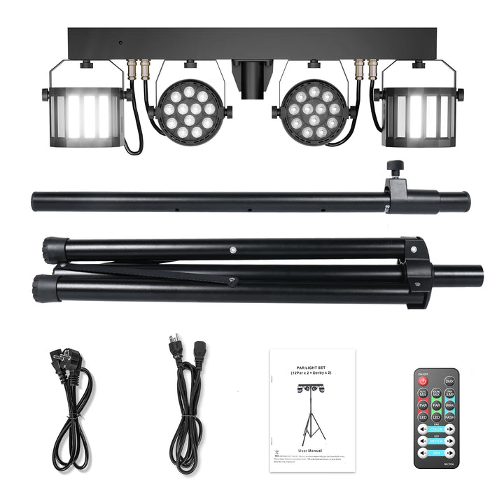 U`King Combination Bracket Lights 60W RGBW LED Par Light DMX Controlled Stage Light For DJ Disco Concerts Wedding Birthday Party