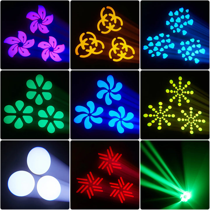 U'King 150W Bee Eye Moving Head Lights RGBW Gobos Stage Lights DMX512 Control DJ Lights For Christmas Disco Party Club Bar Show