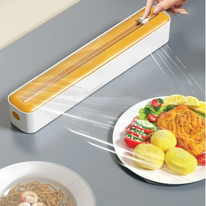 2-in-1 Wall-Mounted Food Wrap and Foil Dispenser with Cutter