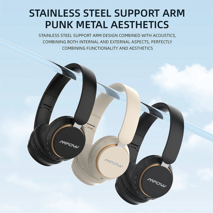 Mpow J2 ANC Wireless Bluetooth Headphones Upgraded Active Noise Reduction Over-Ear Headphones Long-lasting 24 Hours Playtime