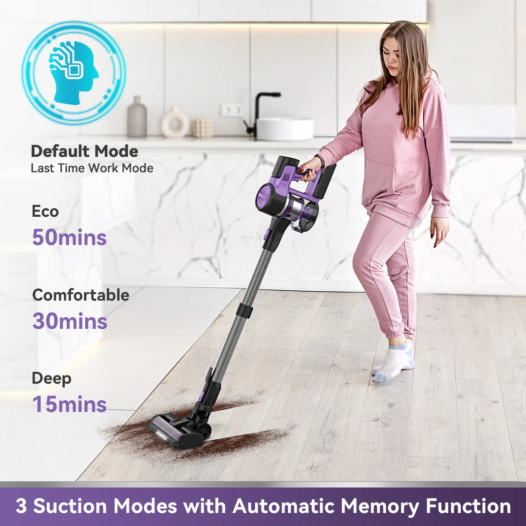 S10/S10X/S10P 45Kpa Powerful Suction Cordless Vacuum Cleaner, 1.2L Dust Box, 2 Batteries for Floor, Carpet & Pet Hair