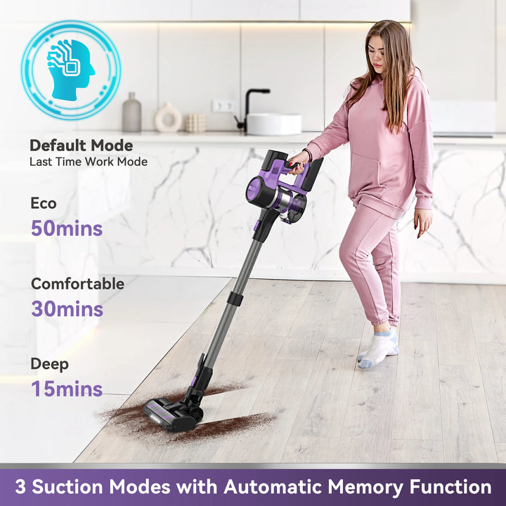 S10/S10X/S10P 45Kpa Powerful Suction Cordless Vacuum Cleaner, 1.2L Dust Box, 2 Batteries for Floor, Carpet & Pet Hair