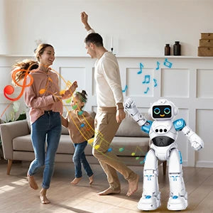 VATOS RC Robot Toy for Kids Smart Talking Voice Remote Control Robot Gesture Sensing Emo Robot Toy for Boys Girls Birthday Gift