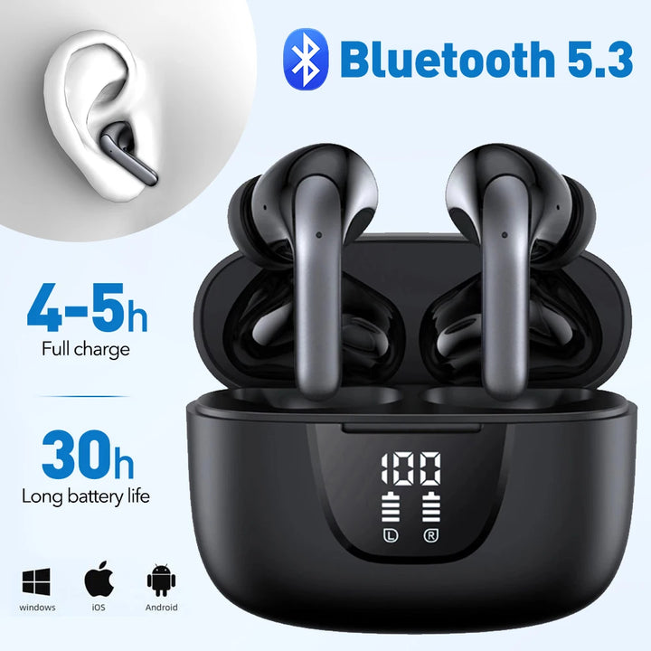 Mpow S42A Wireless Headphones Active Noise Cancelling 5.3 Bluetooth Earphones 30H Playback In-Ear ANC TWS Earbuds for Smartphone