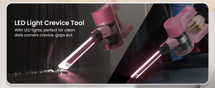 YOMA S11 PRO ,Cordless Vacuum Cleaner, 350W 30KPA Stick Vacuum , Handheld Vacuum for Pet Hair Hard Floor,PINK