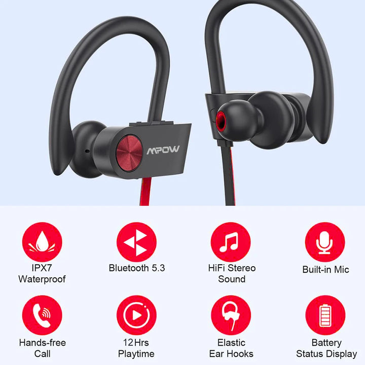 2024 New Mpow Flame True Wireless Bluetooth Earbuds CVC6.0 Noise Cancelling V5.3 IPX7 Waterproof Sport Earphones 12H Playtime