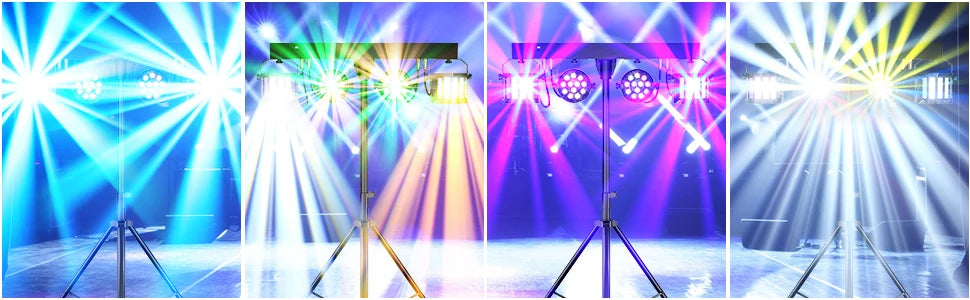 U`King Combination Bracket Lights 60W RGBW LED Par Light DMX Controlled Stage Light For DJ Disco Concerts Wedding Birthday Party