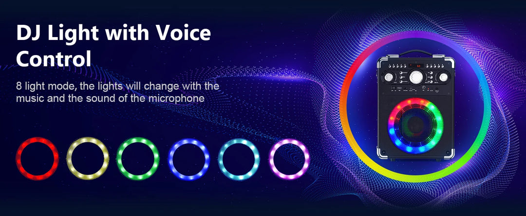 S8-T Kara Ok with 3 Microphones, Portable Bluetooth 5.3 Kara Ok Speaker, Suitable for Outdoor Activities