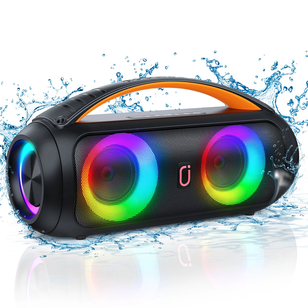 FanFun Bluetooth Speaker, Wireless Portable Speaker, Waterproof Outdoor Party Speaker, Dazzling LED light, Remote