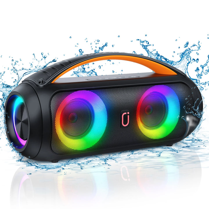 FanFun Bluetooth Speaker, Wireless Portable Speaker, Waterproof Outdoor Party Speaker, Dazzling LED light, Remote