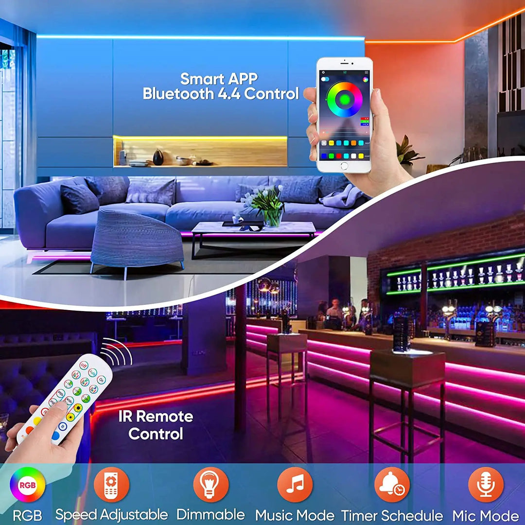 neon rope lights,GB Led Strip Lights, Waterproof IP67, DIY Design, Music Sync,  Remote Control, Multiple Modes