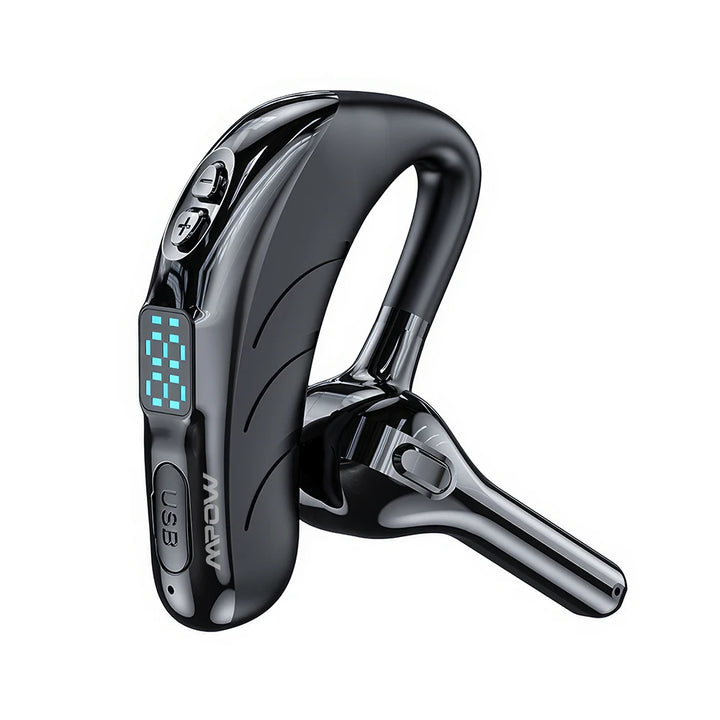 Mpow X13 Bluetooth V5.2 Single Wireless Headset Handsfree Earpiece with Microphone for Driving/Business/Office 25Hrs Android/iOS