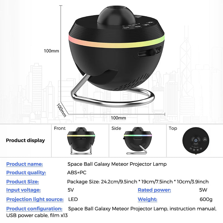 Galaxy Projector, 13 In 1 Meteor HD Planetarium Star Projector, 360° Rotating Extra-Large Area, Timed Starry Night Light For Bed